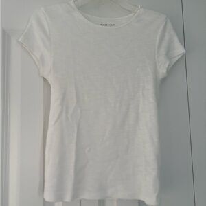 American Eagle Outfitters Women's White Short Sleeve Tee